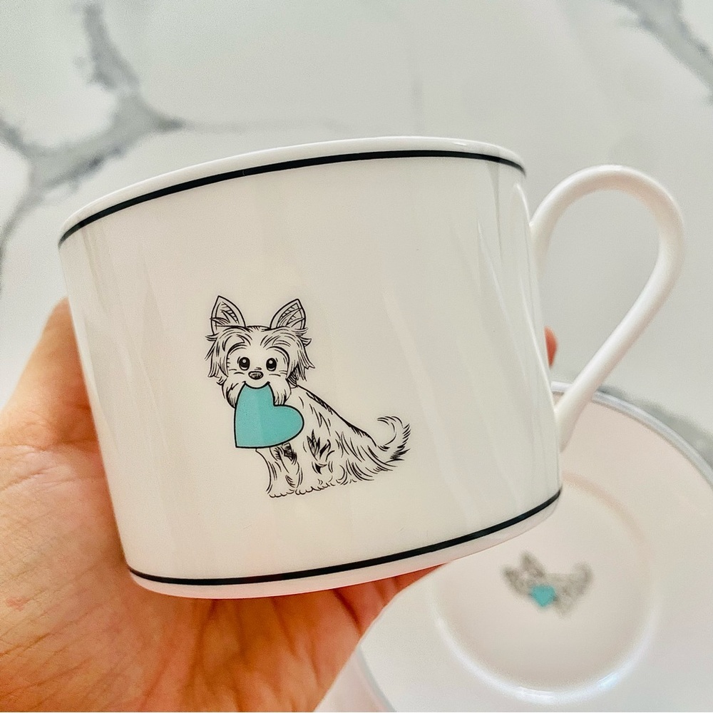 RARE Tiffany & Co Yorkie Tea Cup & Saucer